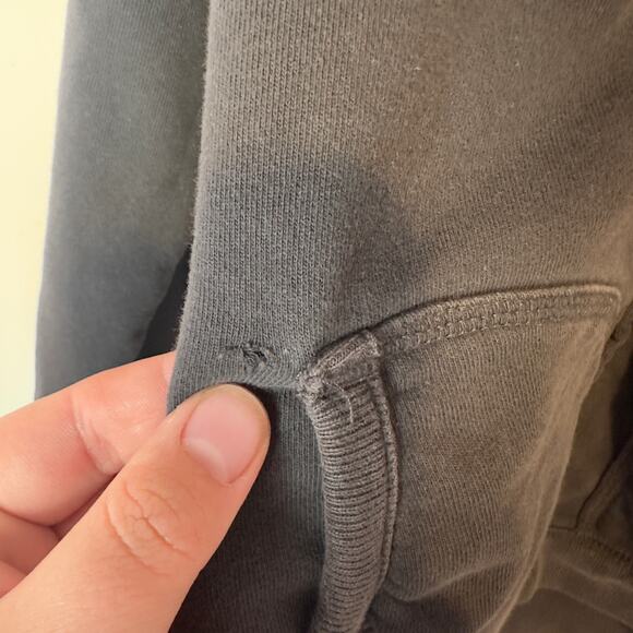 Aeropostale Y2K Full Zip Hoodie Jacket Size XL Gray Spell Out Embroidered Logo - Picture 5 of 12